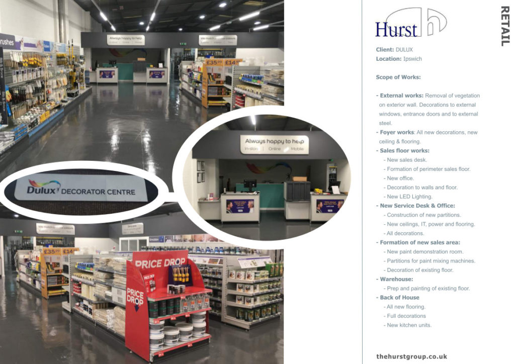 Dulux Decorator Centre The Hurst Group Interior Fit Out